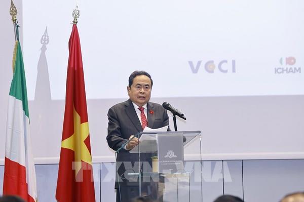 Chủ tịch Quốc hội Trần Thanh Mẫn dự Tọa đàm chính sách thúc đẩy hợp tác Việt Nam - Italy
