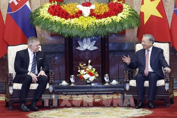 Tổng Bí thư, Chủ tịch nước Tô Lâm tiếp Thủ tướng Cộng hòa Slovakia