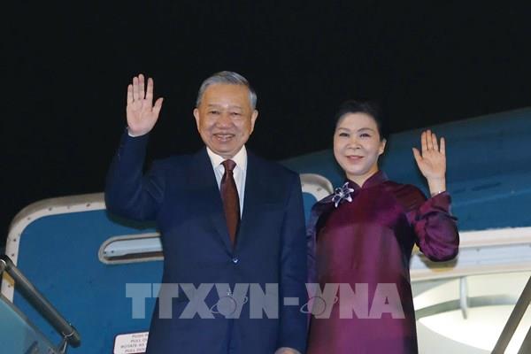 Tổng Bí thư, Chủ tịch nước Tô Lâm và Phu nhân lên đường thăm cấp Nhà nước đến Trung Quốc 