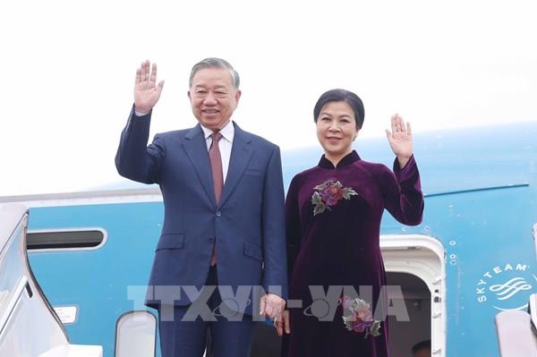 Tổng Bí thư, Chủ tịch nước Tô Lâm và Phu nhân bắt đầu thăm cấp Nhà nước đến Trung Quốc