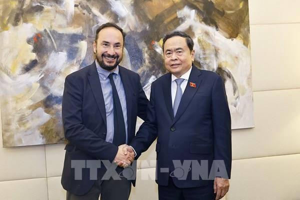 Chủ tịch Quốc hội Trần Thanh Mẫn gặp Tổng Bí thư Đảng Tái lập Cộng sản Italy