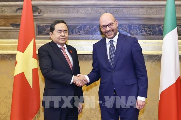 Chủ tịch Quốc hội Trần Thanh Mẫn hội đàm với Chủ tịch Hạ viện Italy