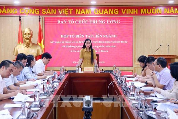 Xây dựng hệ thống Cơ sở dữ liệu về tổ chức đảng, đảng viên liên thông