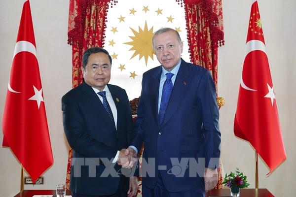 Chủ tịch Quốc hội Trần Thanh Mẫn hội kiến Tổng thống Thổ Nhĩ Kỳ Recep Tayyip Erdogan
