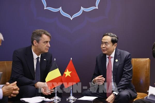 Chủ tịch Quốc hội Trần Thanh Mẫn hội kiến Chủ tịch Thượng viện Bỉ