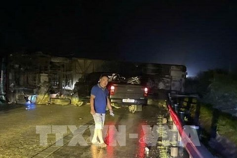 Tai nạn liên hoàn trên cao tốc Nội Bài – Lào Cai làm 5 người bị thương