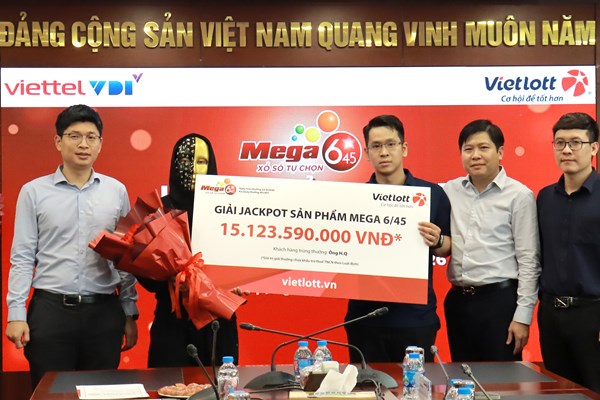Một khách hàng ở Nghệ An trúng hơn 15,1 tỷ đồng từ xổ số Vietlott