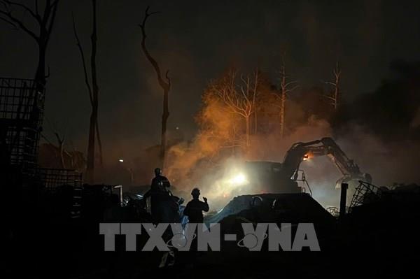 Vụ cháy tại xã Đông Anh: Cơ bản khống chế được ngọn lửa​