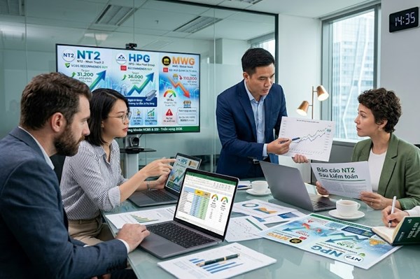 VCBS và SSI nói gì về cổ phiếu NT2, HPG và MWG trong năm 2026?