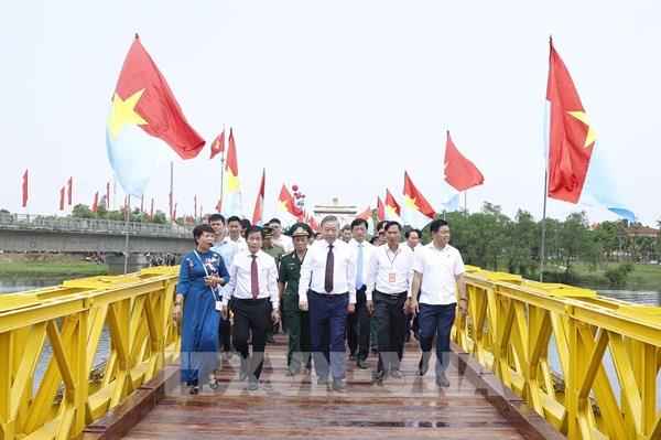 Tổng Bí thư, Chủ tịch nước Tô Lâm dự Lễ thượng cờ "Thống nhất non sông" năm 2026 tại Quảng Trị