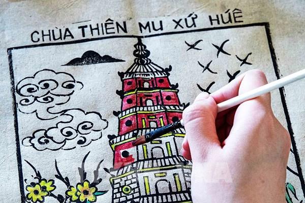 Gìn giữ dòng tranh dân gian nổi tiếng xứ Huế