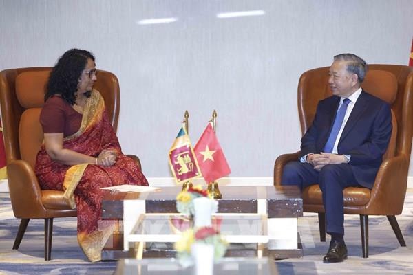 Tổng Bí thư, Chủ tịch nước Tô Lâm hội kiến Thủ tướng Sri Lanka Harini Amarasuriya