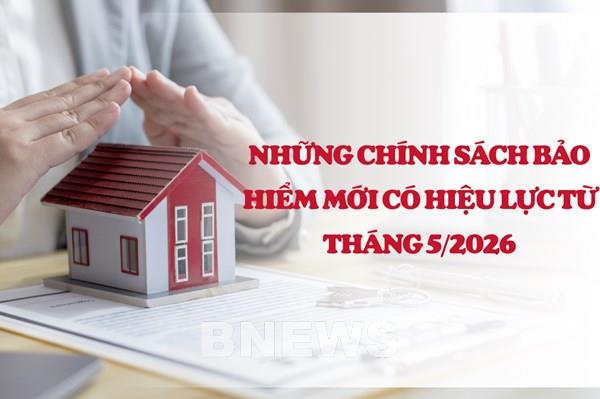Những chính sách bảo hiểm mới có hiệu lực từ tháng 5/2026