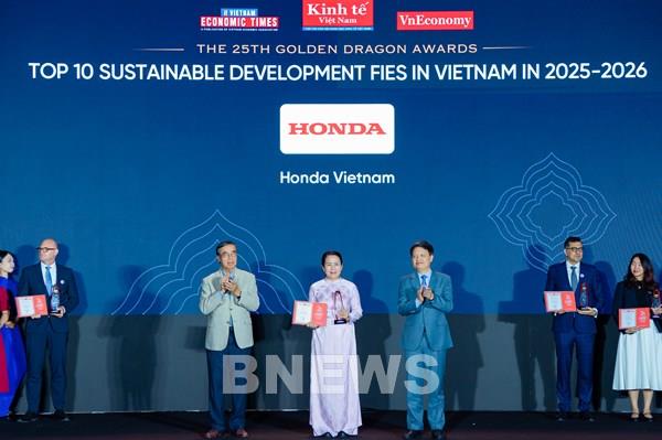 Honda Việt Nam vào Top 10 doanh nghiệp FDI phát triển bền vững