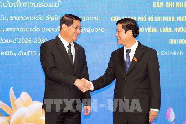 Thành phố Hồ Chí Minh và thủ đô Viêng Chăn (Lào) đẩy mạnh hợp tác giai đoạn 2026-2030