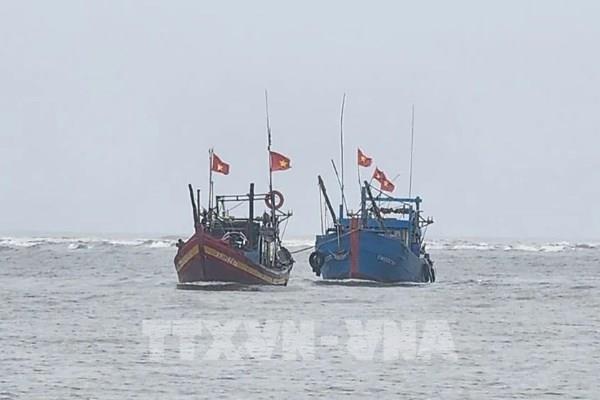 Thanh Hóa cứu hộ, trục vớt đưa vào bờ 2 tàu cá bị chìm do gió mạnh và sóng lớn