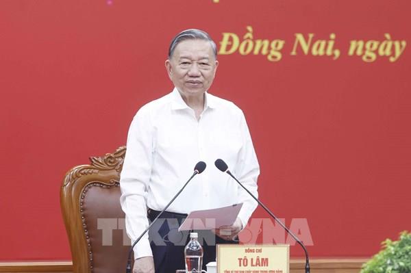 Tổng Bí thư, Chủ tịch nước Tô Lâm: Kiến tạo mô hình tăng trưởng mới, đưa Đồng Nai vượt khỏi giới hạn trung tâm công nghiệp truyền thống