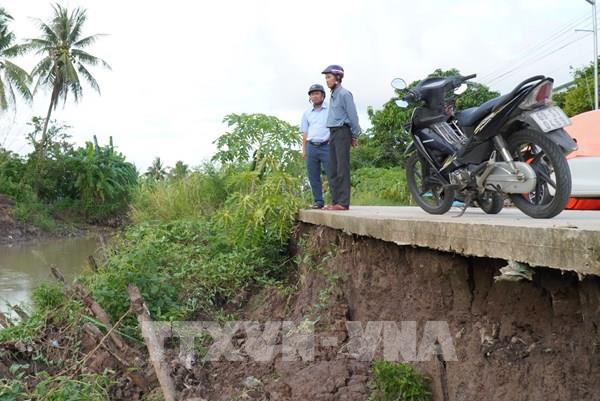 Cà Mau gia tăng sạt lở, sụp lún khi bước vào mùa mưa