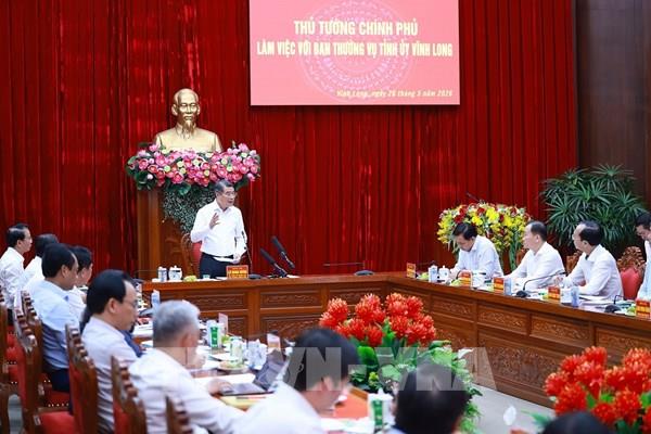 Thủ tướng Lê Minh Hưng: Vĩnh Long phải đổi mới mạnh mẽ mô hình tăng trưởng, tạo đột phá phát triển