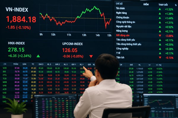 VN-Index giảm nhẹ ngày 26/5: Nhóm ngân hàng, chứng khoán ngược dòng bứt phá