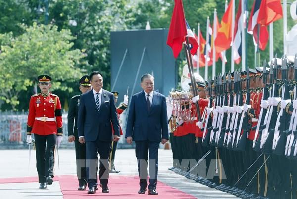 Lễ đón Tổng Bí thư, Chủ tịch nước Tô Lâm và Phu nhân thăm chính thức Vương quốc Thái Lan