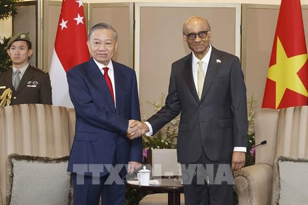 Lễ đón Tổng Bí thư, Chủ tịch nước Tô Lâm và Phu nhân thăm cấp Nhà nước Cộng hòa Singapore