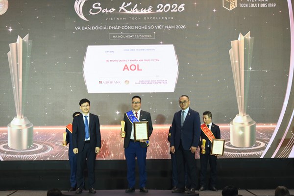 Agribank được vinh danh 2 Giải thưởng Sao Khuê 2026