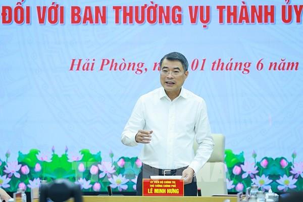 Thủ tướng Lê Minh Hưng: Hải Phòng phải đi đầu trong đổi mới mô hình tăng trưởng và chuyển đổi số