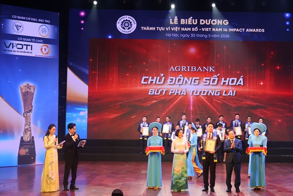 Agribank được vinh danh thành tựu tác động vì Việt Nam số 2026