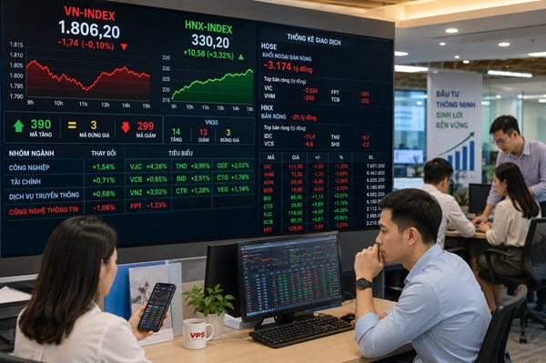 VN-Index ngày 17/6: Giảm nhẹ cuối phiên, khối ngoại bán ròng hơn 3.100 tỷ đồng