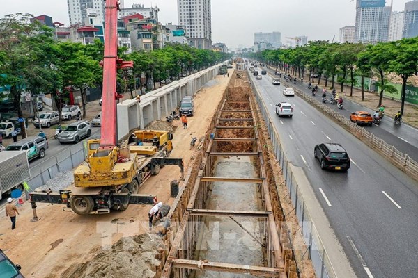 Hà Nội rào chắn đường Văn Cao phục vụ thi công ga S1 từ ngày 18/6