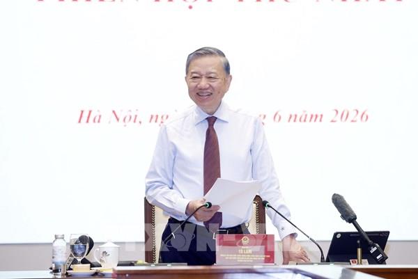 Tổng Bí thư, Chủ tịch nước Tô Lâm chủ trì phiên họp đầu tiên về hoàn thiện thể chế