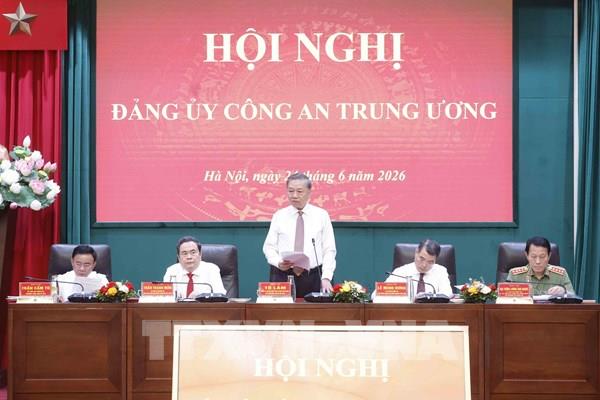 Tổng Bí thư, Chủ tịch nước Tô Lâm dự Hội nghị Đảng ủy Công an Trung ương