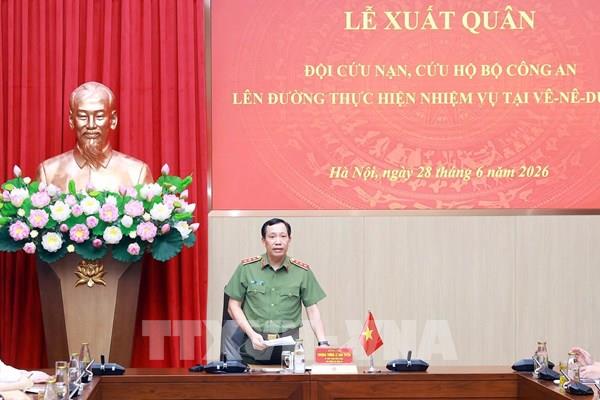 Đội cứu nạn, cứu hộ của Bộ Công an xuất quân lên đường làm nhiệm vụ tại Venezuela
