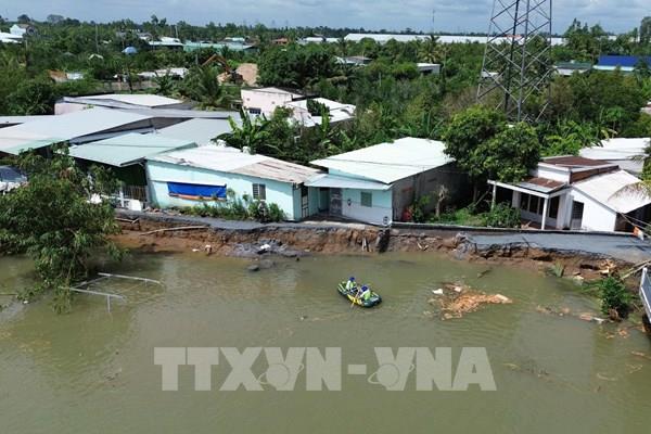 Đồng Tháp phê duyệt 3 dự án khẩn cấp khắc phục sạt lở bờ sông, kênh rạch