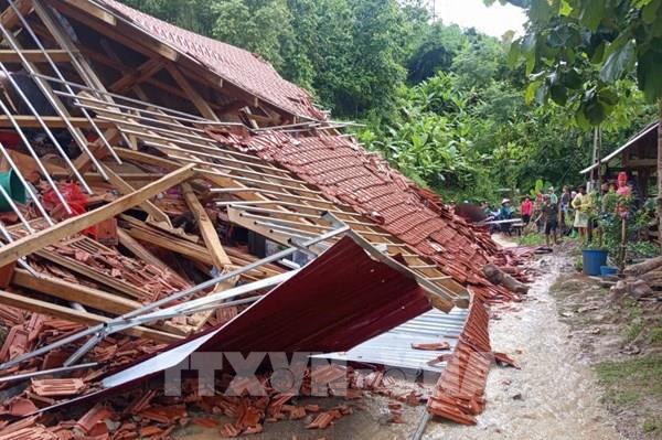 Mưa lớn gây thiệt hại nhiều ngôi nhà ở Sơn La