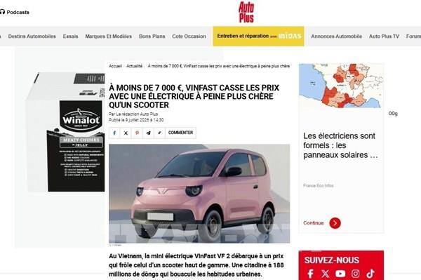 Xe điện Việt Nam gây chú ý trên báo Pháp