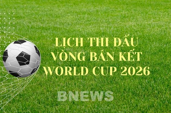 Lịch thi đấu vòng bán kết World Cup 2026 cập nhật mới nhất