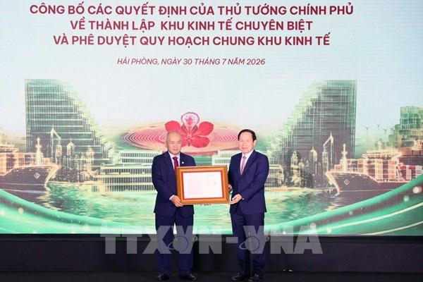 Công bố các Quyết định của Thủ tướng Chính phủ về Khu kinh tế và khởi động Khu thương mại tự do Hải Phòng