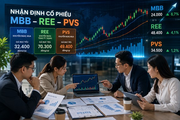 Cổ phiếu tâm điểm 4/8: Khuyến nghị mua MBB, REE và PVS