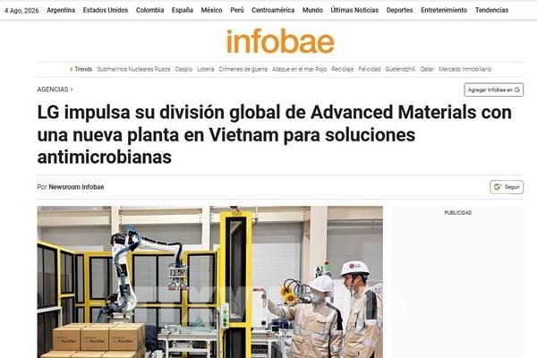 Báo Argentina: Ngành vật liệu công nghệ cao Việt Nam "hút" vốn đầu tư nước ngoài