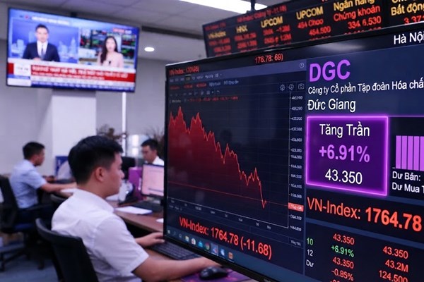 Cổ phiếu hóa chất tăng trần, trắng bên bán giữa phiên đỏ lửa