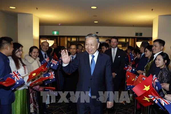 Tổng Bí thư, Chủ tịch nước Tô Lâm đến thủ đô Canberra, tiếp tục chuyến thăm cấp Nhà nước Australia