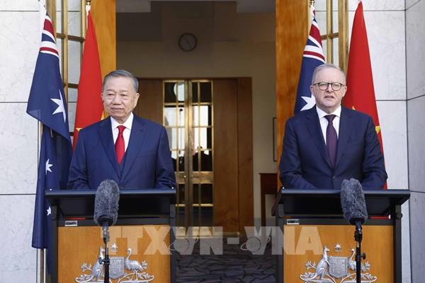 Tổng Bí thư, Chủ tịch nước Tô Lâm và Thủ tướng Australia gặp gỡ báo chí