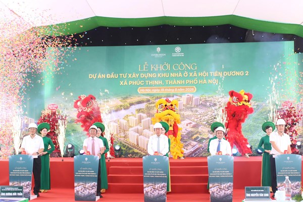 Khởi công Dự án đầu tư xây dựng Khu nhà ở xã hội Tiên Dương 2