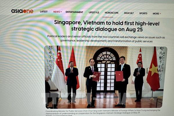 Báo chí Singapore: Đối thoại Việt Nam-Singapore hướng tới tăng cường hợp tác công nghệ