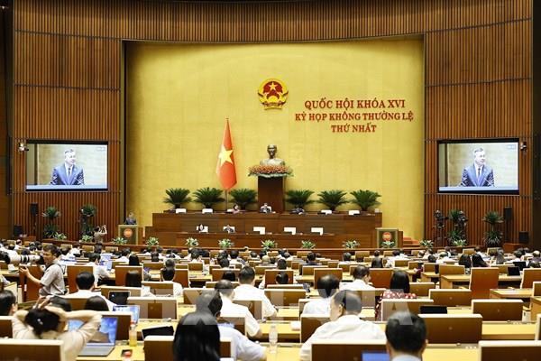 Thông cáo báo chí số 15 Kỳ họp không thường lệ thứ Nhất, Quốc hội khóa XVI