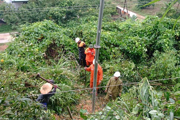 Điện lực miền Bắc khôi phục cấp điện cho gần 44% khách hàng bị ảnh hưởng do bão số 4