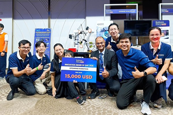 Startup từ Đại học Việt Đức nhận Giải thưởng Đổi mới Sáng tạo QVIC