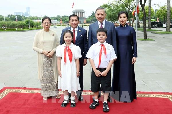 Tổng Bí thư, Chủ tịch nước Tô Lâm chủ trì Lễ đón chính thức Tổng thống Myanmar thăm chính thức Việt Nam
